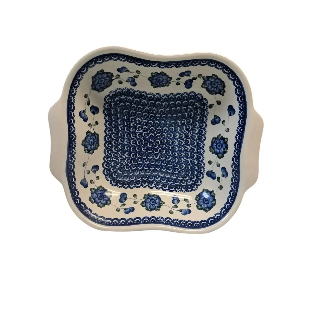 Polland Pottery Blue Poppie Serving Dish‎