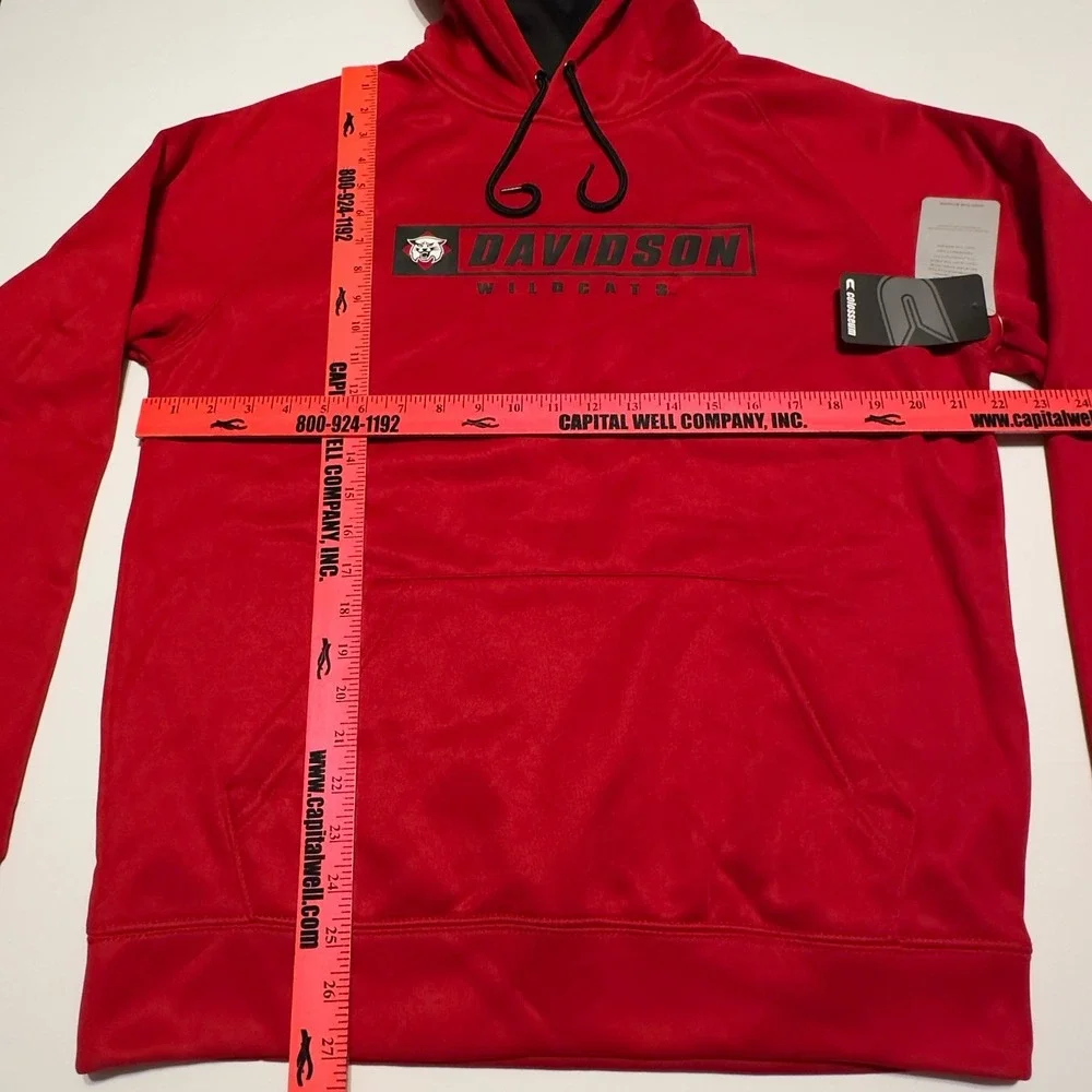 Davidson Wildcats Colosseum Active Hooded‎ Sweatshirt Men Medium Red Logo