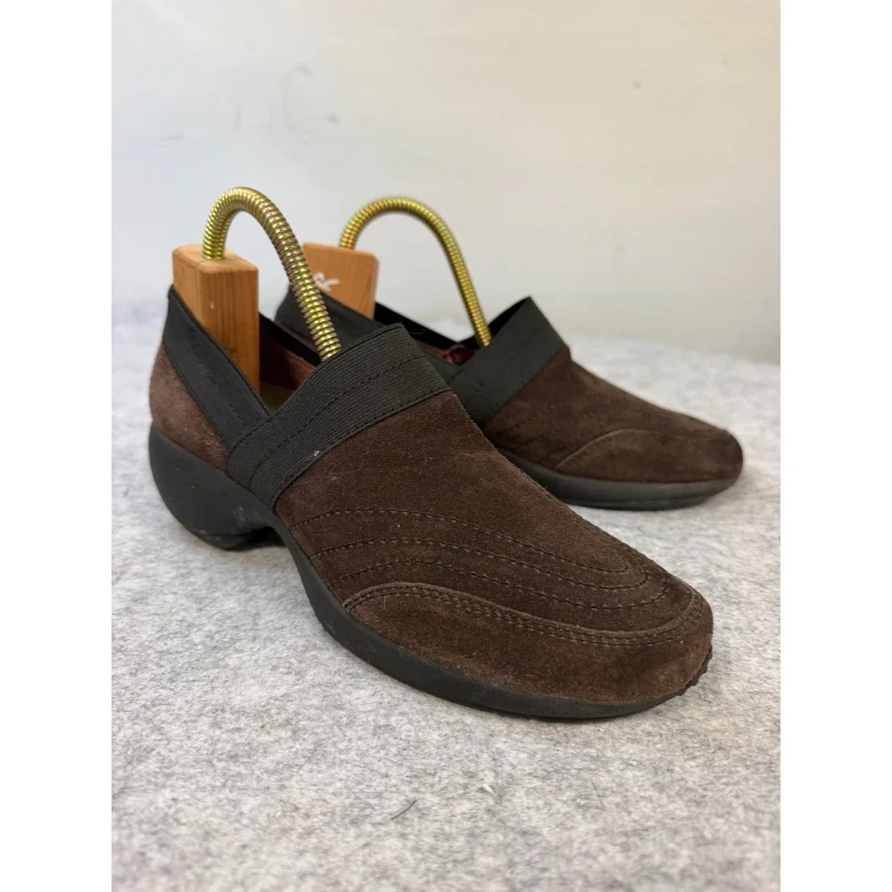 Anne Klein Sport‎ Brown Suede Slip-on Mules Women's Size 8.5