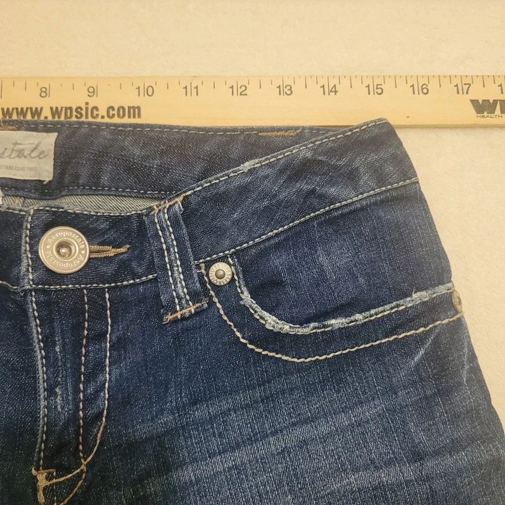 Aeropostale Capri Jeans Size 7/8 Medium‎ Wash Denim Casual