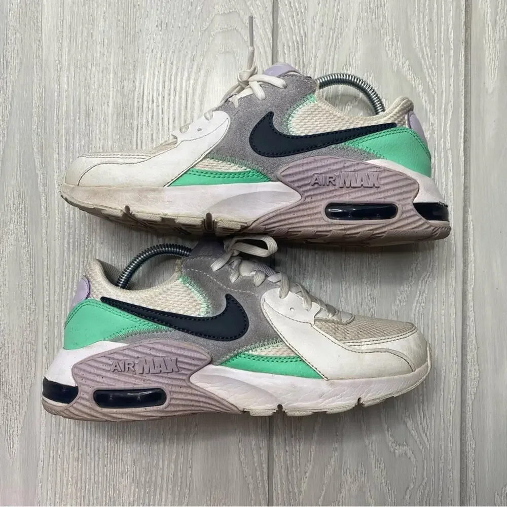Nike Air Max White Mint & Purple Athletic Sneakers Women's Size 7