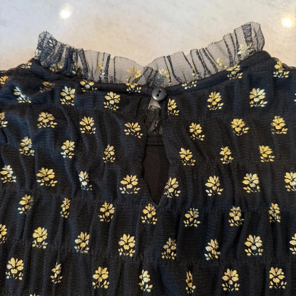 Zara sheer features black