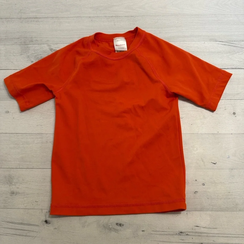 Hanna Andersson kids‎ short sleeve rash guard 100/4 orange