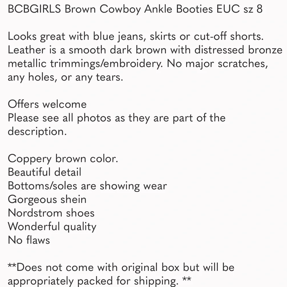 BCBGirls brown cowboy
