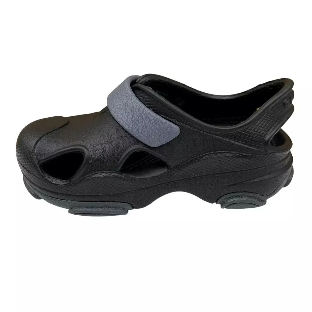 Crocs Baby/Toddler Boys Fisherman Sandals Size 6 Black Closed Toe Slip-on‎