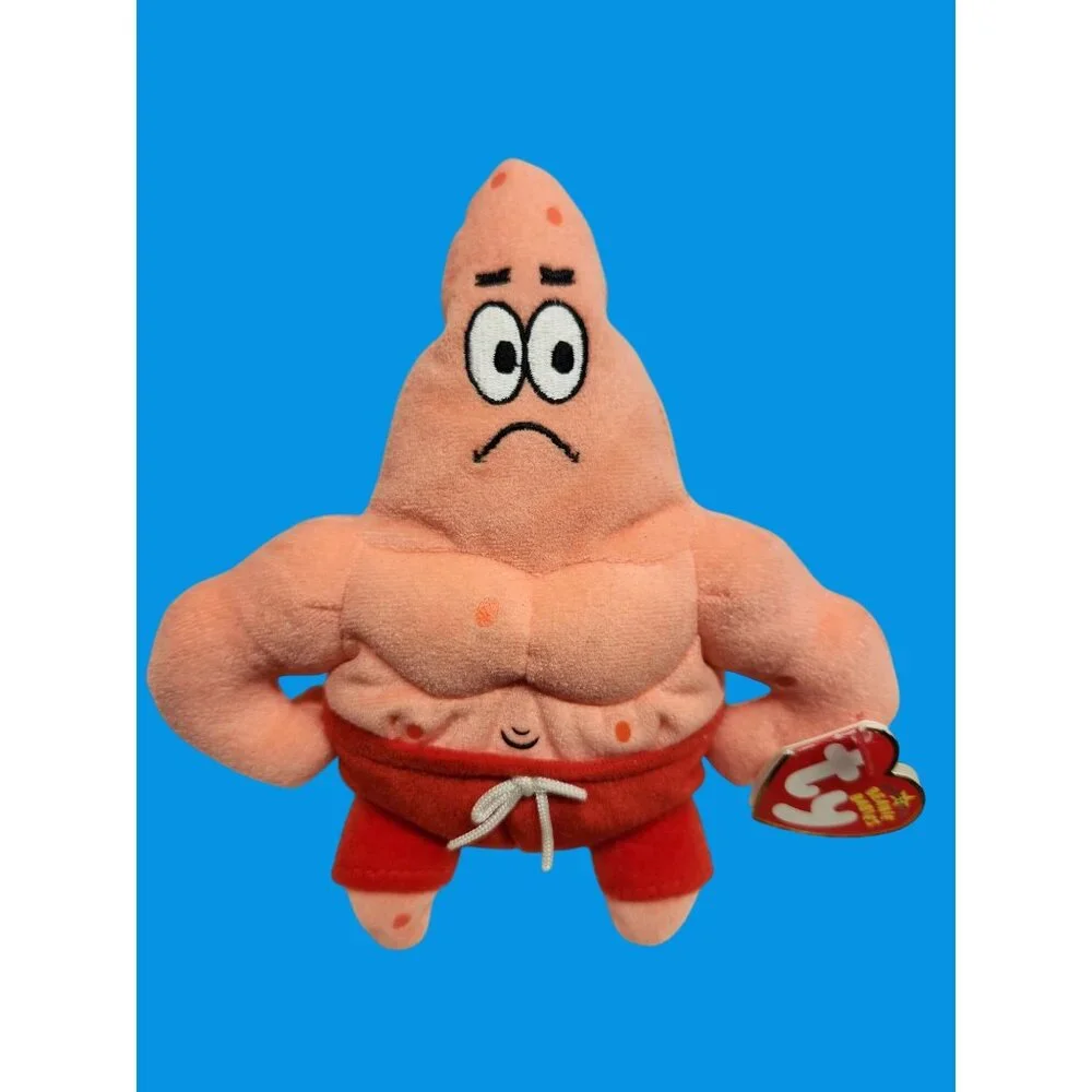 Muscle Man Patrick Star Ty Beanie‎ Baby Plush Toy 6