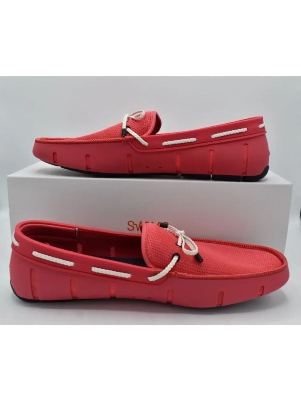 SWIMS Mens‎ Size 15 Braided Lace Campari Slip On Penny Loafers Shoes