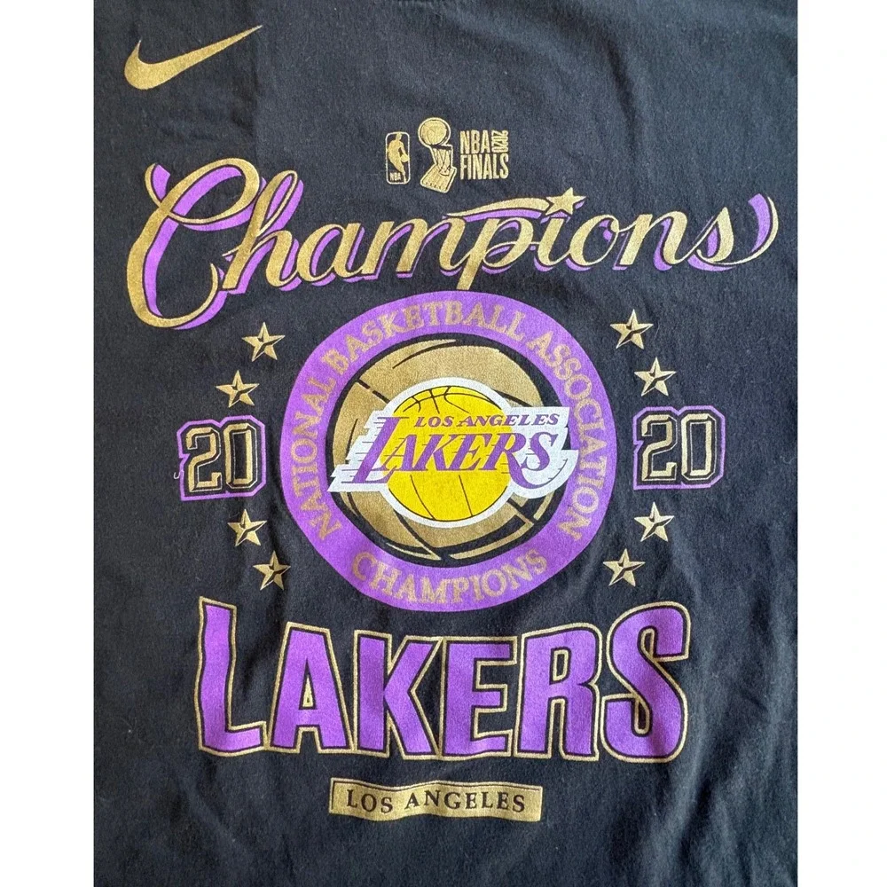The‎ NIKE Tee LA Lakers 2020 NBA Finals Champions T-Shirt Black L Basketball