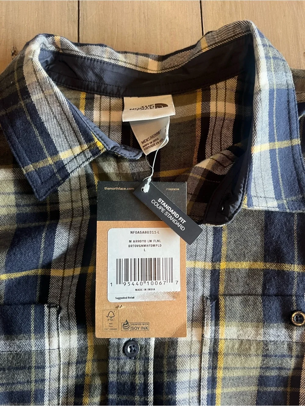 The North Face size long burnt