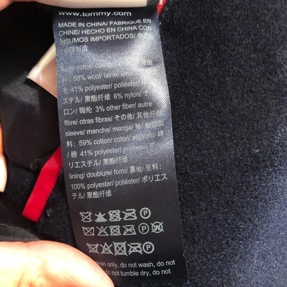 🆕Tommy Hilfiger Wool W/ Cotton Sleeves Jacket