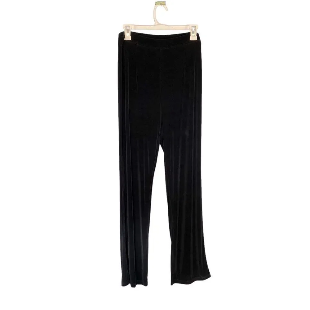 New c.l.o.t.h.e.s. Black Straight‎ Leg Slinky Stretchy Size Medium Long Pants
