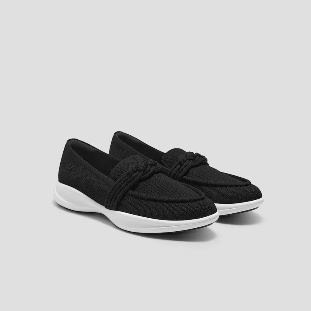 VIVAIA Loafers Knit Shoes Black Water Repellent Walker Pro Size US 8 EU 39‎