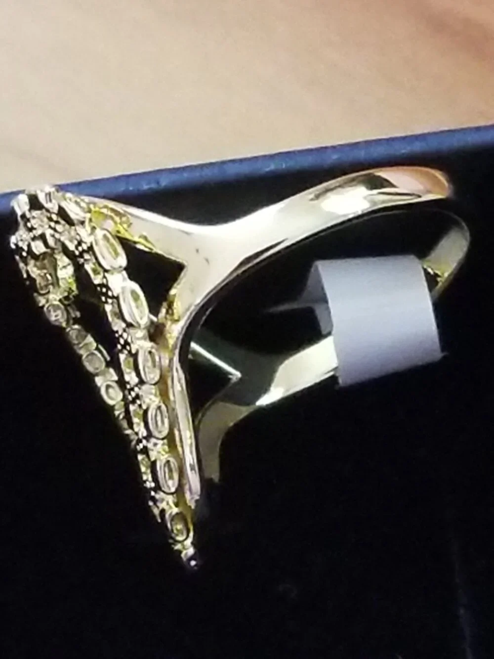 New in Box! 14K Gold-Plated Womens Ring with Open Heart-Shape Design - Size 7