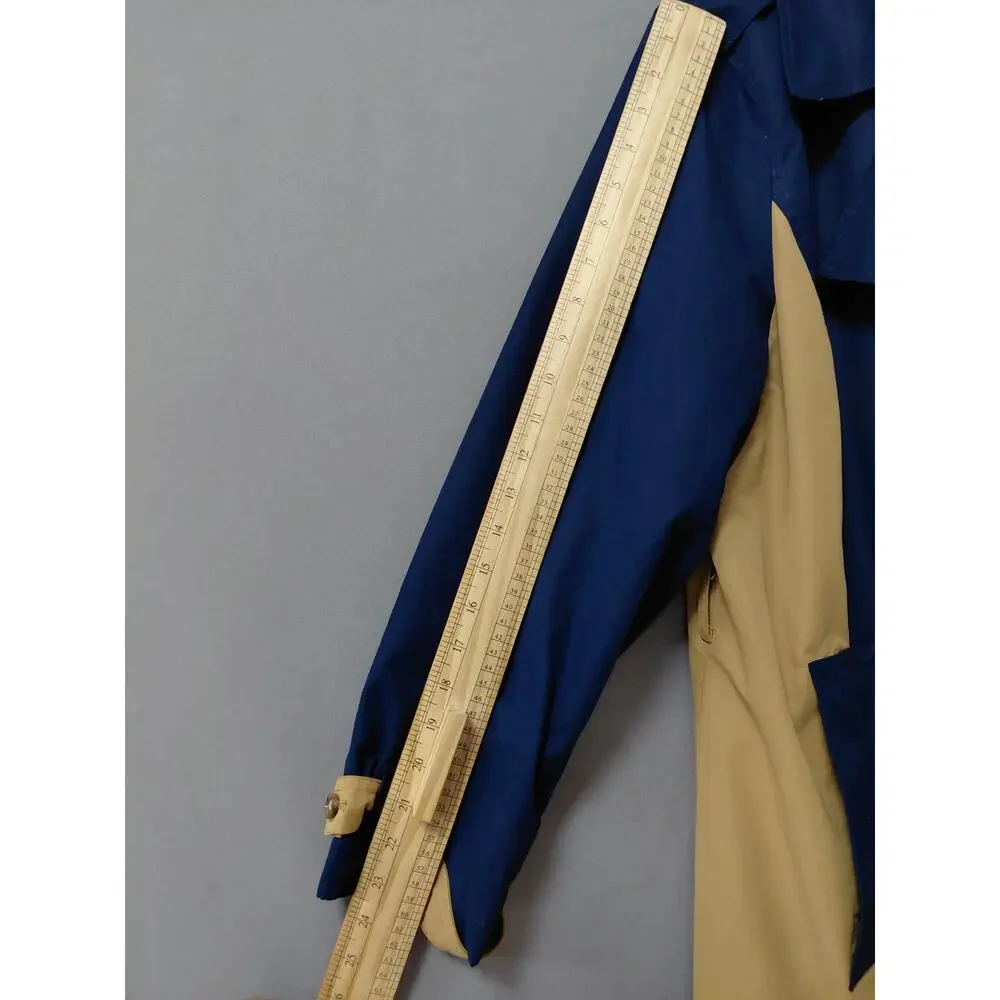 NWT LA LIGNE Blue Colorblock Trench Coat Jacket Women Size 1X