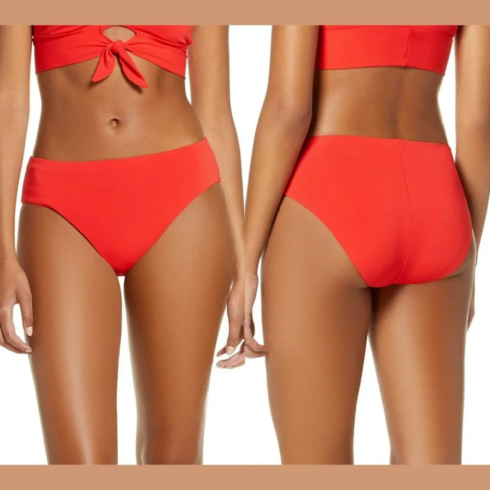 NWT‎ $74 Robin Piccone Ava High Waist Bikini Bottom