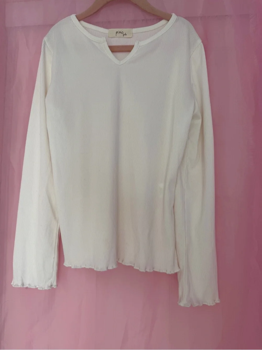 Pinc girls soft ribbed