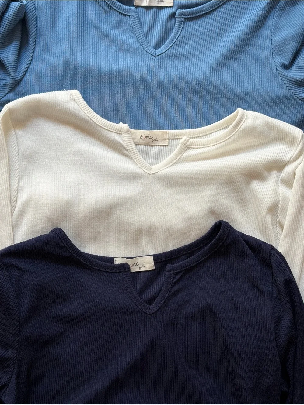 Pinc girls soft ribbed
