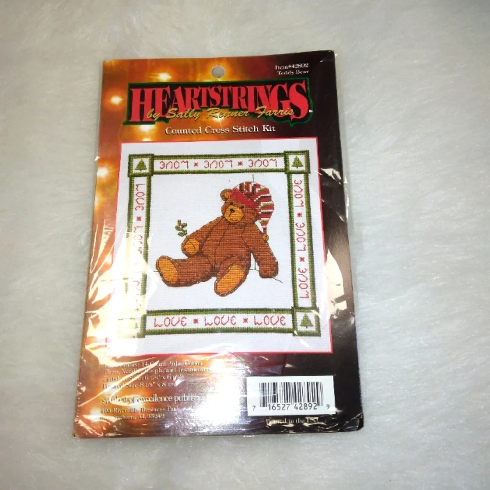 Counted Cross Stitch KIT, Teddy Bear #42892 by Sally Renner Farris