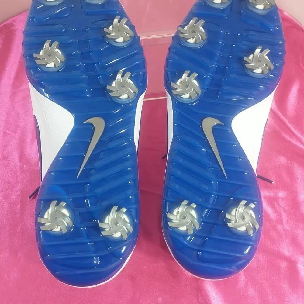 Nike Mens SZ 9 React Vapor 2 Golf Shoes White Blue BV1135-102 NWOB.