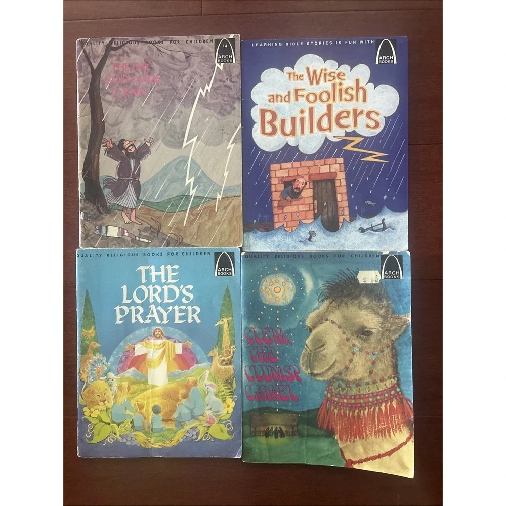 Vintage Huge Lot of 66 Arch Books Quality Religious Books For Children Bible 70s