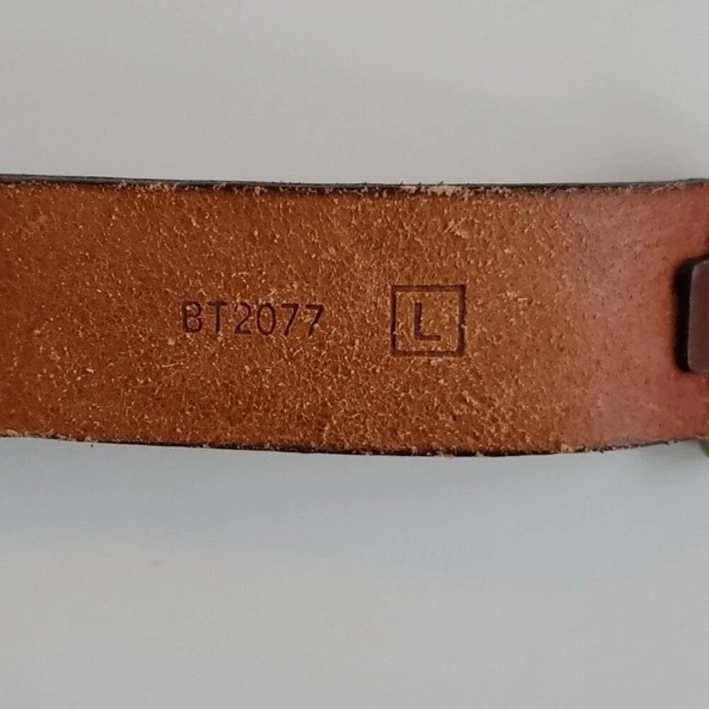 FOSSIL BROWN LEATHER TWO-TONE BELT SIZE LARGE
