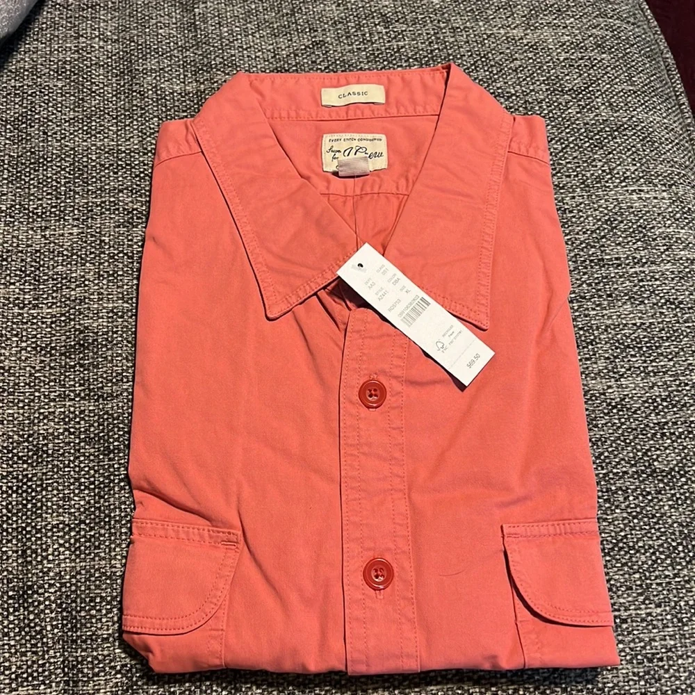 J. Crew button garment twill