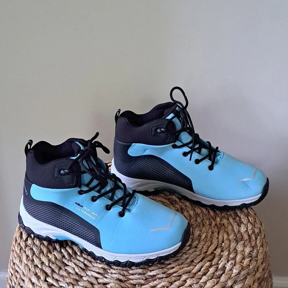 PAREDES Womens Performance Waterproof Aqua/Black Hiking‎ Soft Sneaker Boots S-9