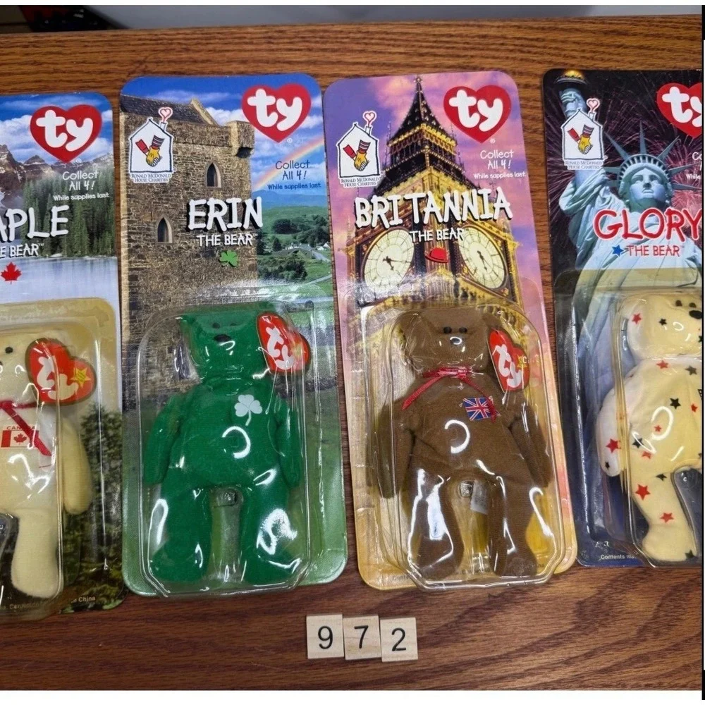 McDonald's TY Beanie Baby‎ international 1999 misprint 1993 oak brook set of 4