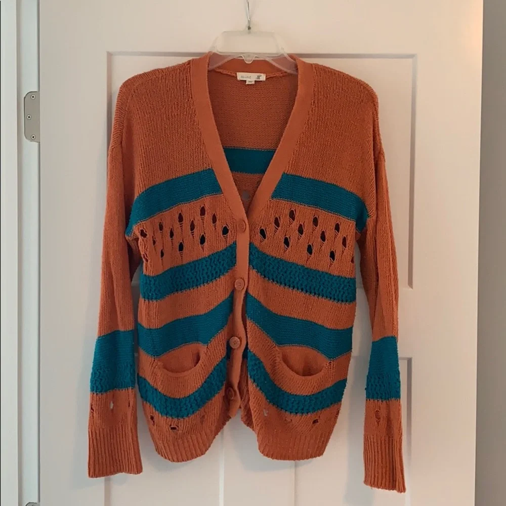 Mine distressed grandpa style cardigan