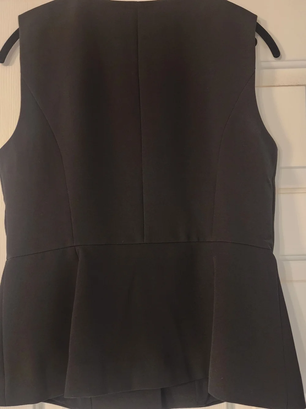 Ann Taylor Peplum Vest with Gold Knot Button