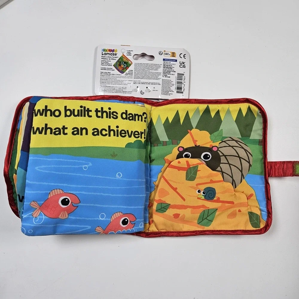 Lamaze Peek-A-Boo Forest Cloth‎ Book Baby Soft Sensory Development Activity Toy