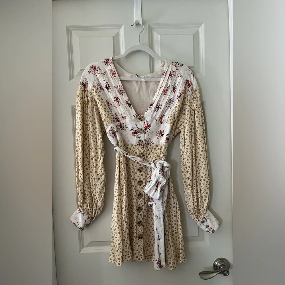 Free People floral wonderland neckline