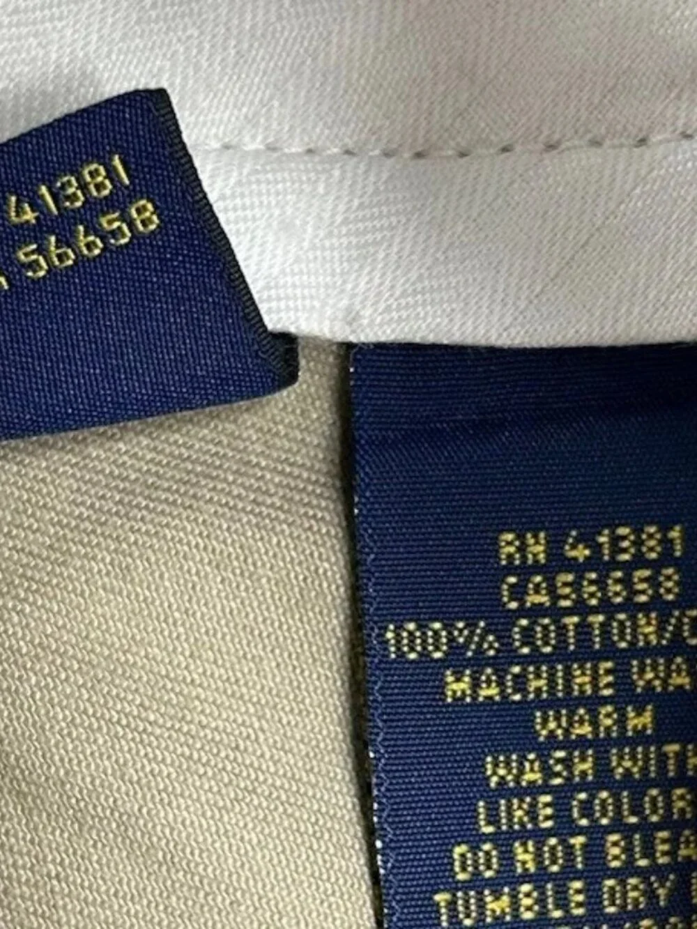 Polo Ralph Lauren Classic Fit Chino Pants Men 34x32 (33x31)‎ Beige 100% Cotton