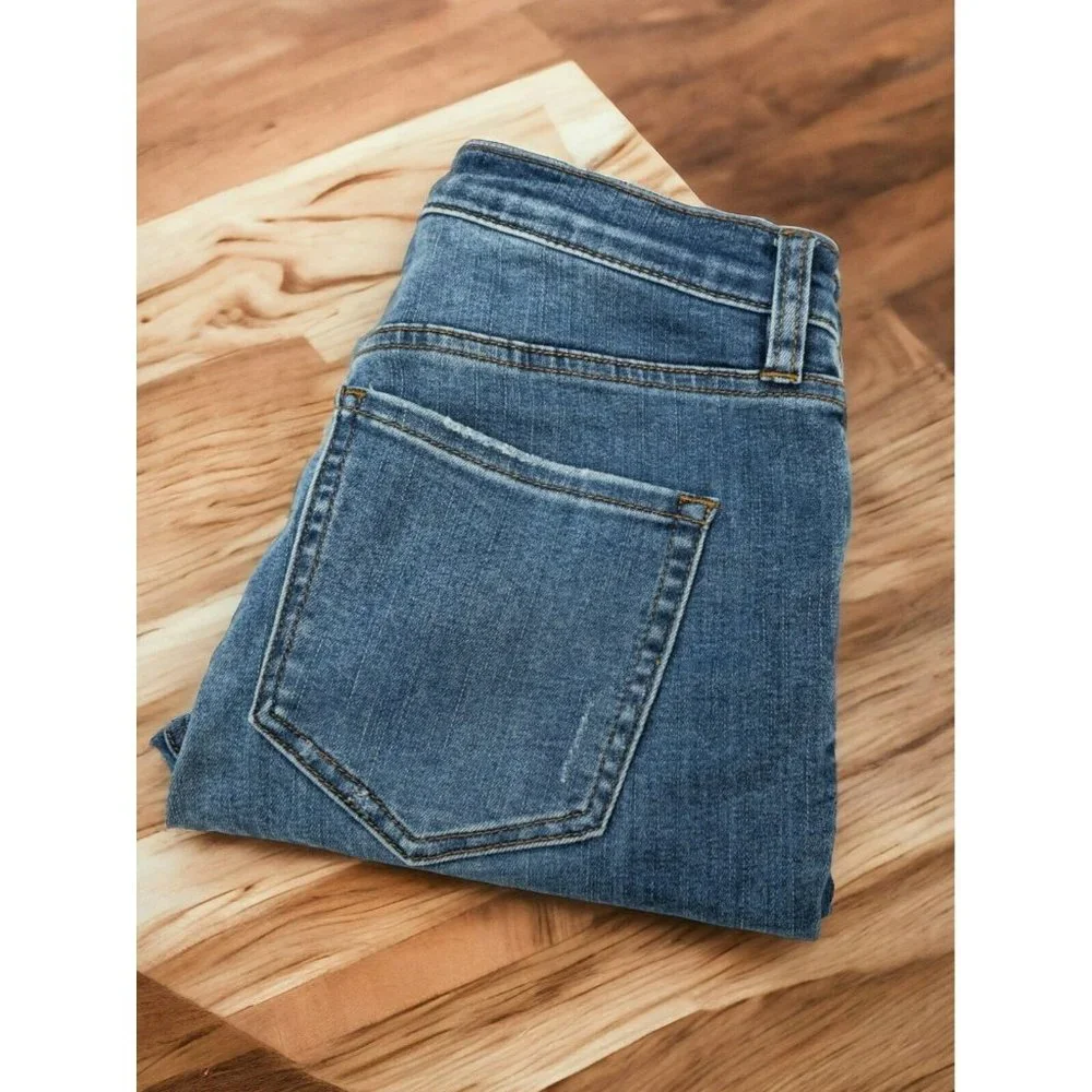 Free People Jeans Womens Size‎ 27 Distressed Great Heights Frayed Skinny Stretch