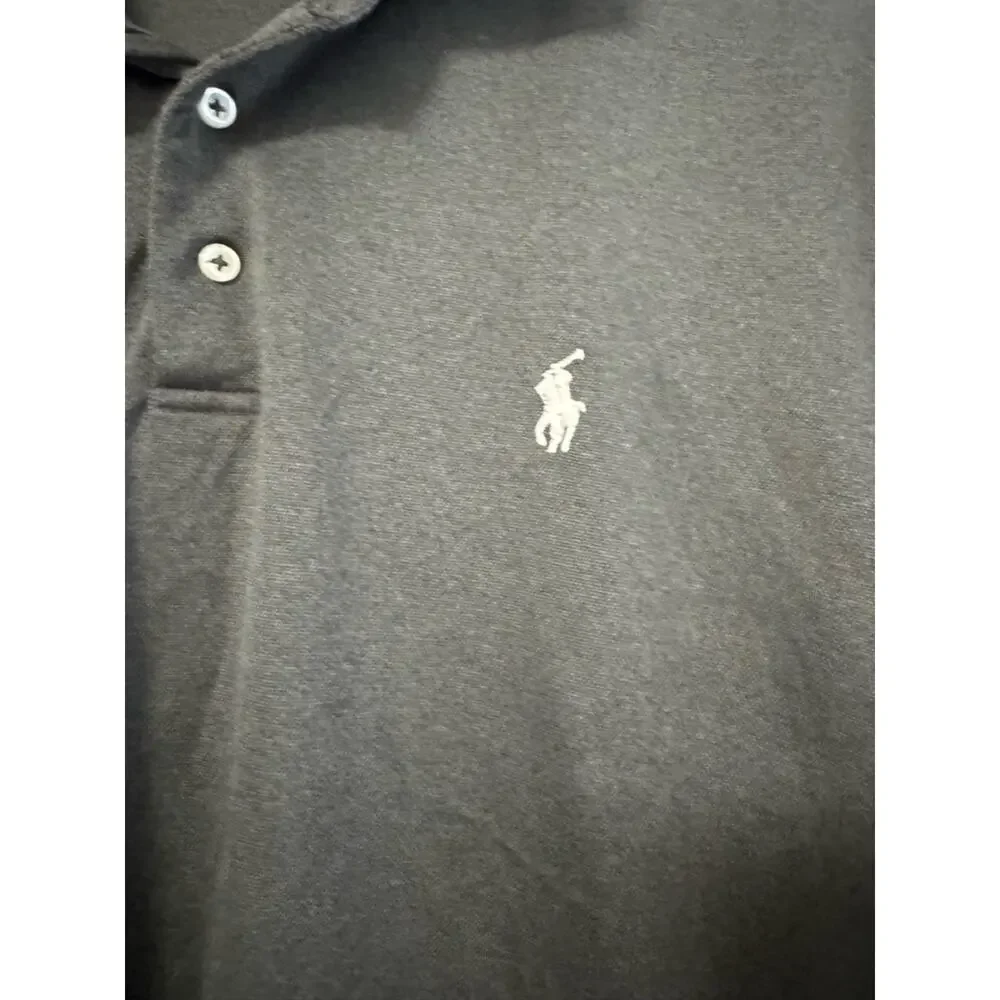 Polo by Ralph Lauren Men's Charcoal Gray Short-Sleeve Polo