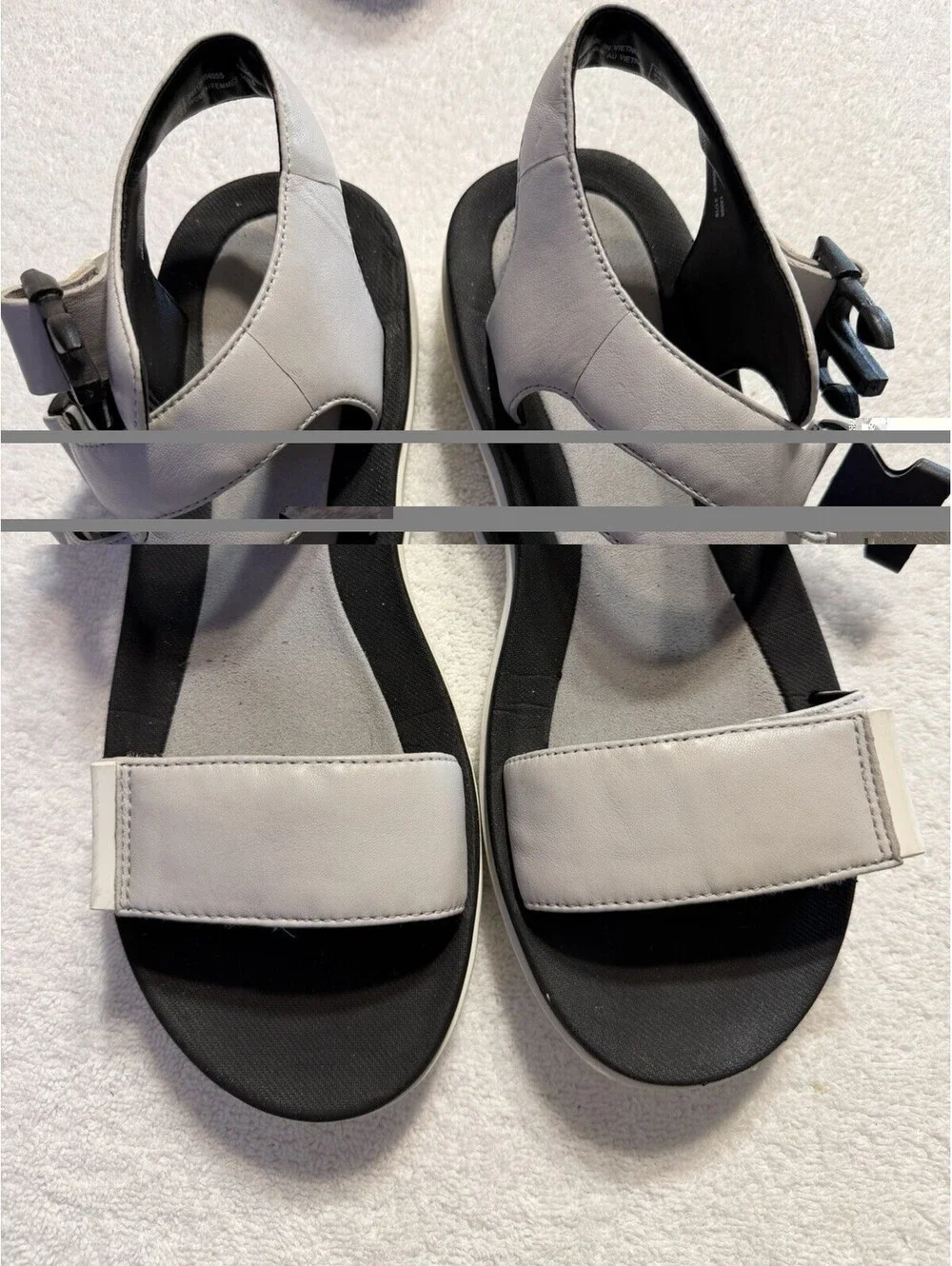 Clarks  Caval Dixie Leather Ankle Strap Sandals  Women's 8