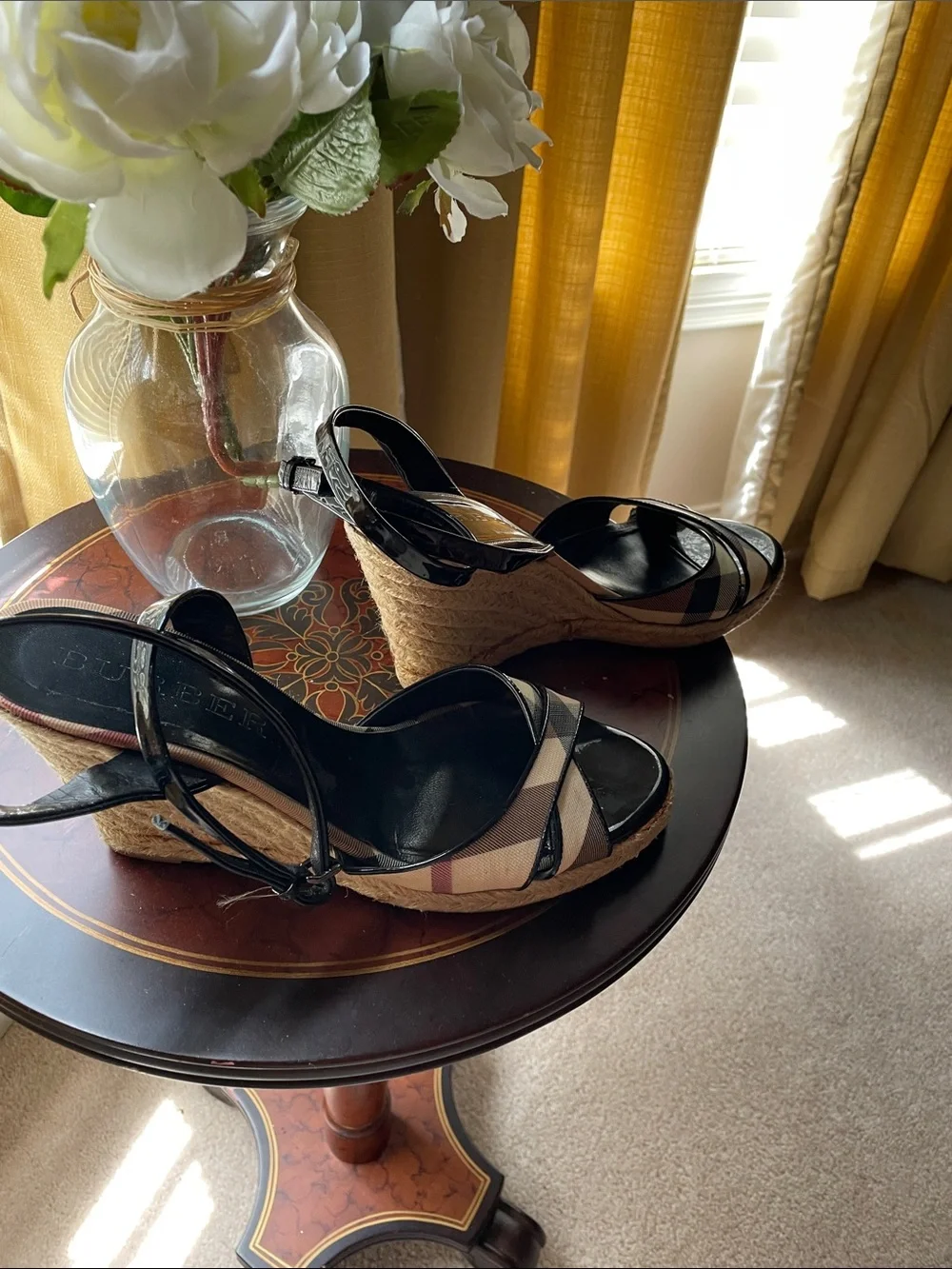 Burberry wedge sandals