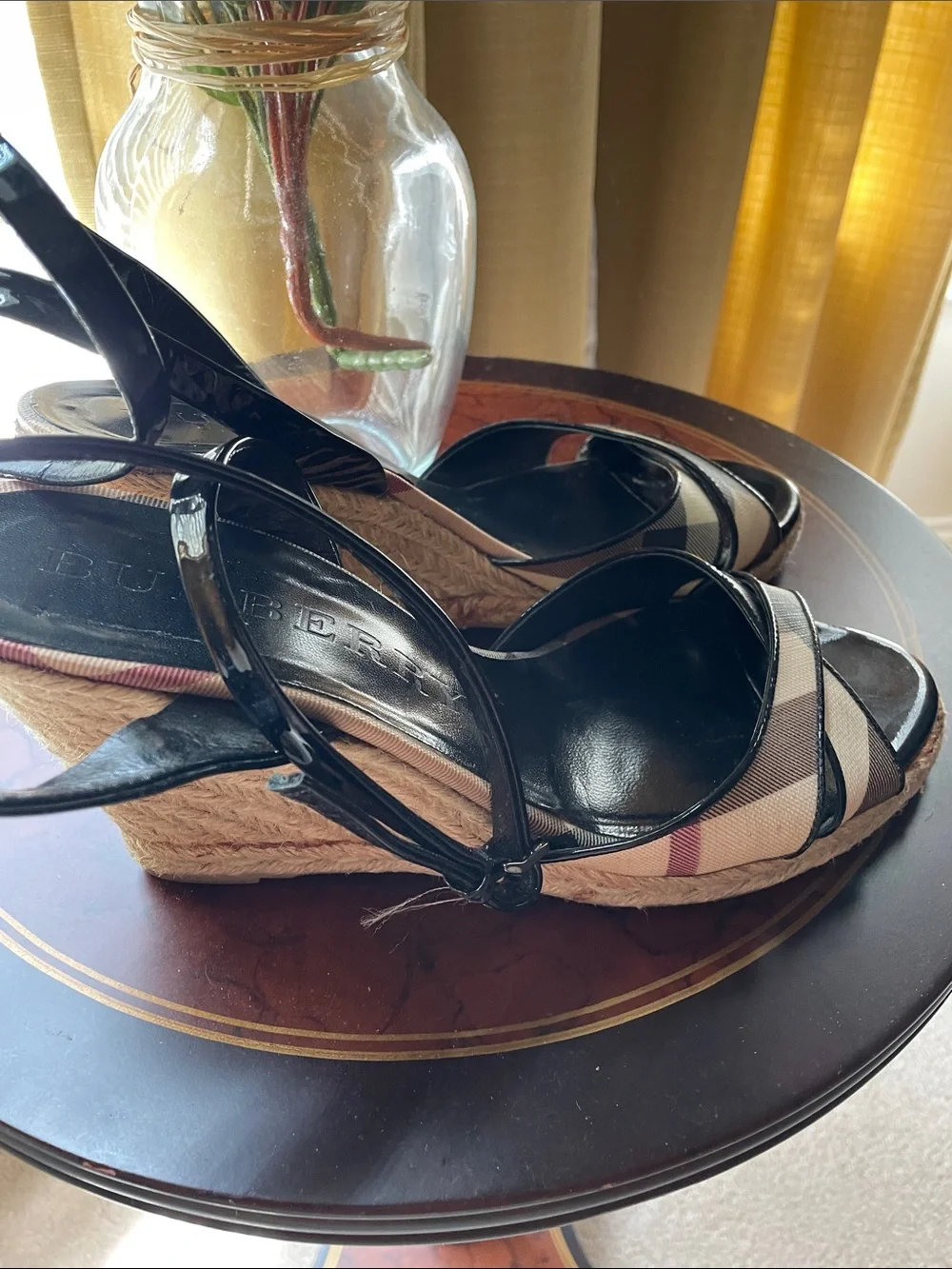 Burberry wedge sandals