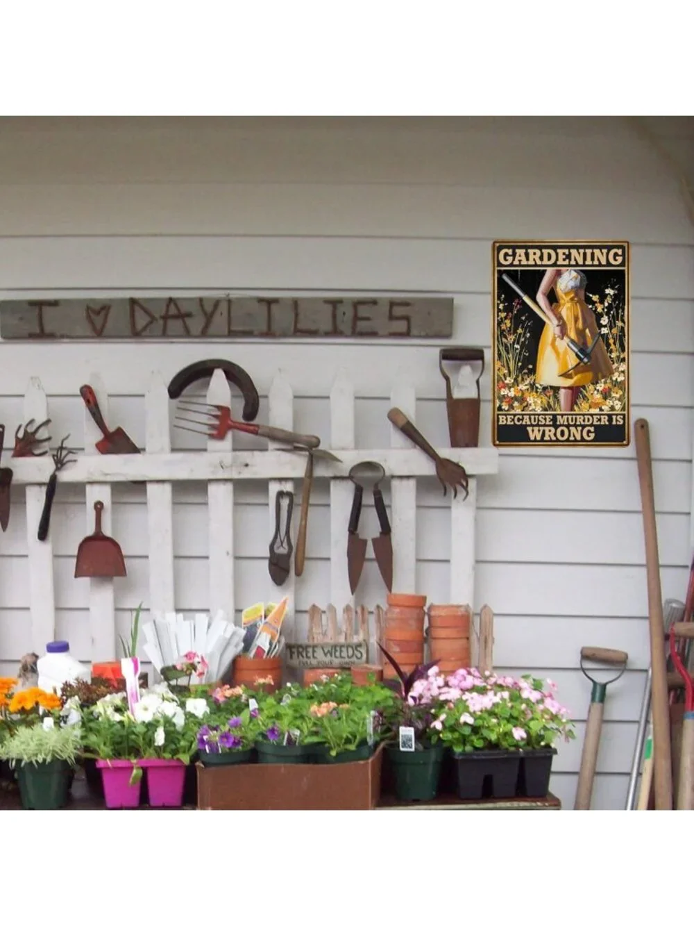 Unique Metal Garden Decor - Funny Outdoor Signs, Perfect Gift for Plant Lovers