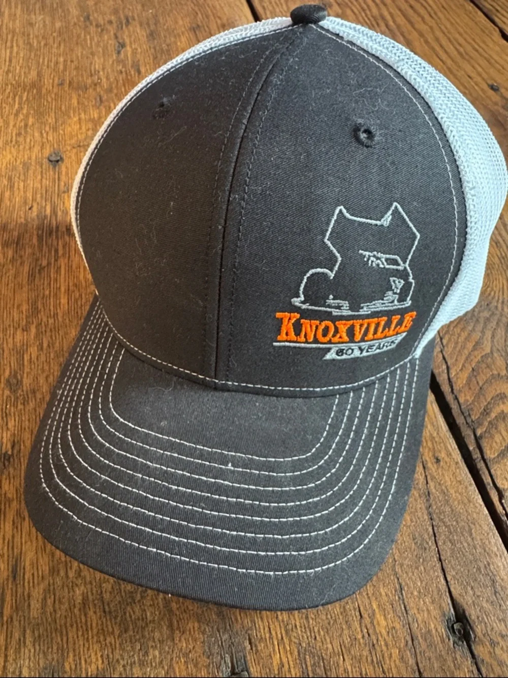 Black and Light Gray Knoxville Embroidered Trucker Hat