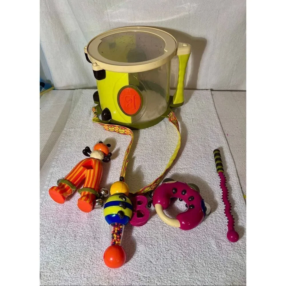 Just B Parum Pum Pum Drum Musical Instruments Set Bugs Play Toddler Kids Toys