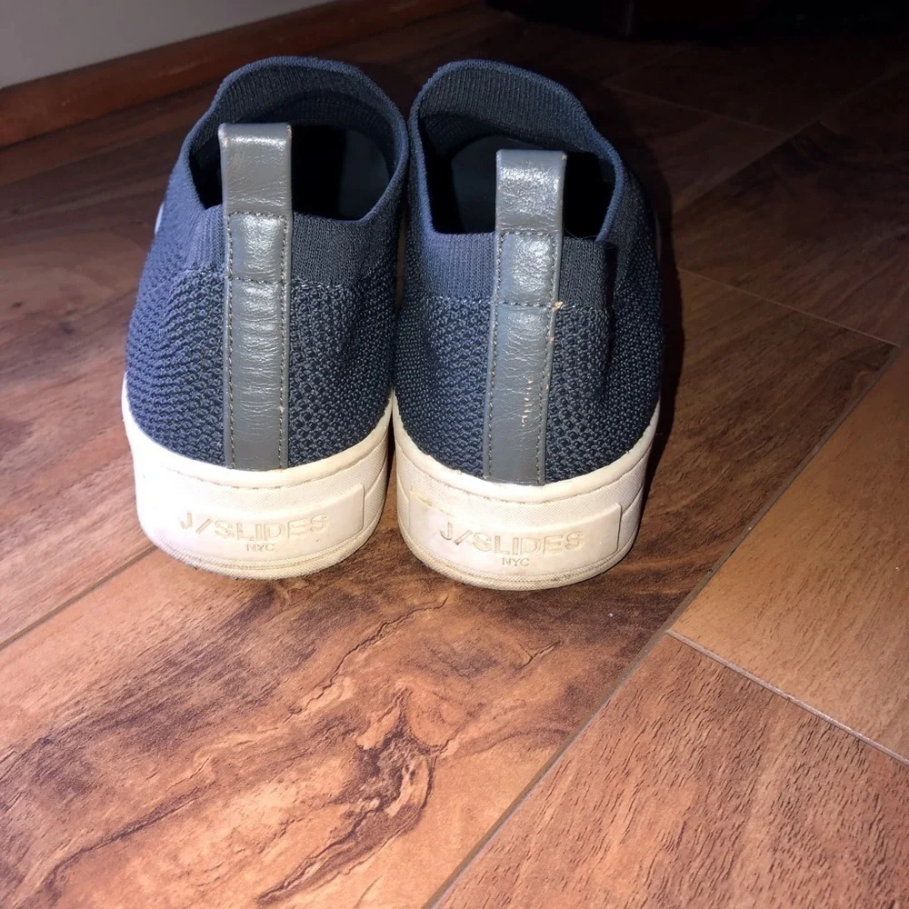 J/Slides Blue Hilo Knit Slip On‎ Shoes
