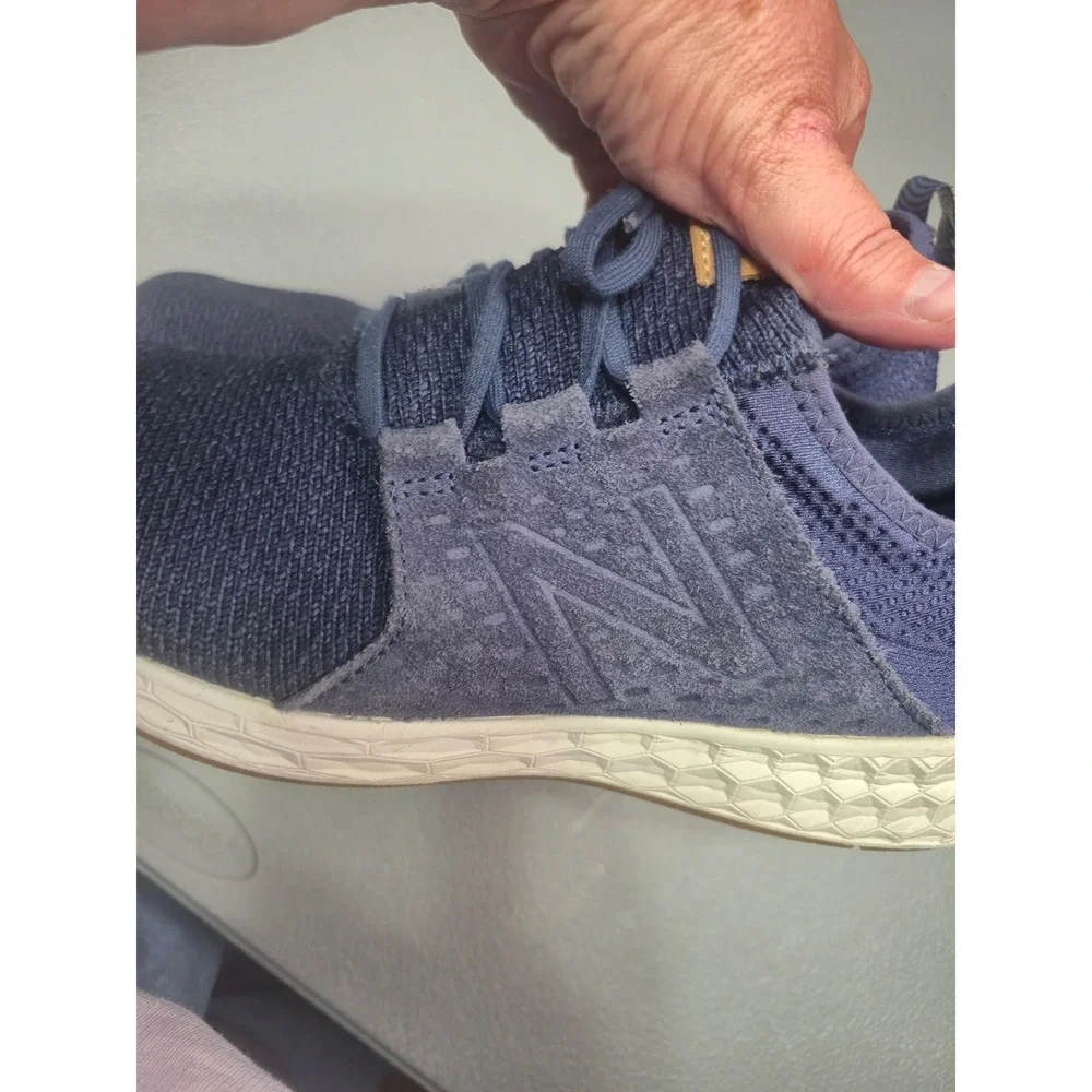 New Balance Fresh Foam Cruzv2 Nubuck Navy Blue Sneakers WCRZRRN Womens 10