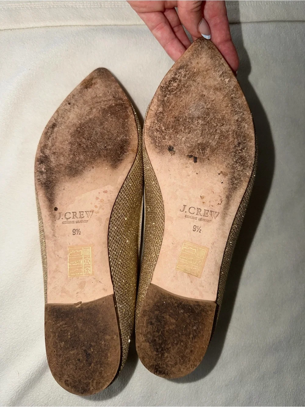 J. Crew sparkling gold