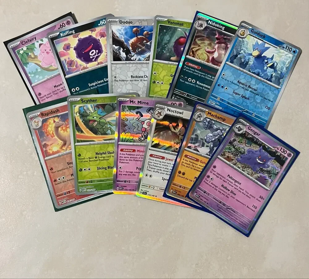 Pokemon Card Lot 12 Holo Reverse Gengar Machamp Nidoking Golduck Scyther NM