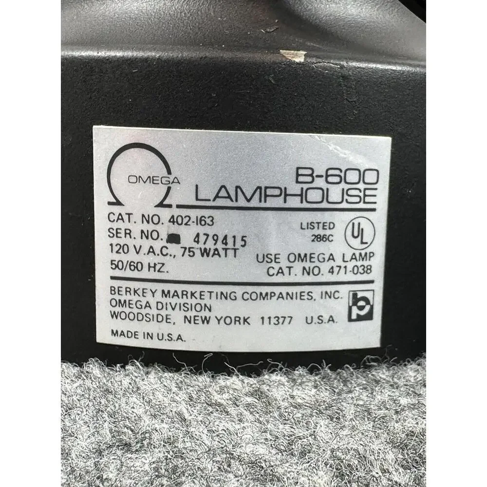 Omega 600 lamphouse