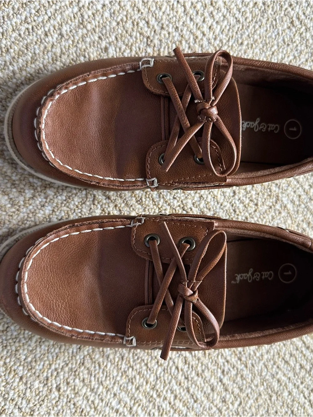 Cat & Jack Boy Brown Boat Shoes
