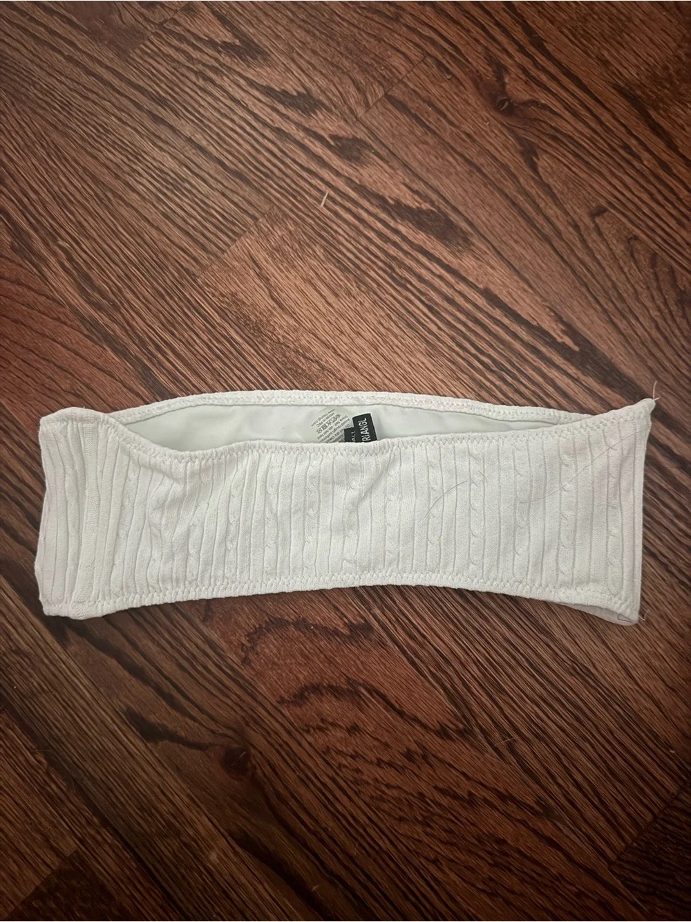 triangl swimwear White Bandeau Bikini Top