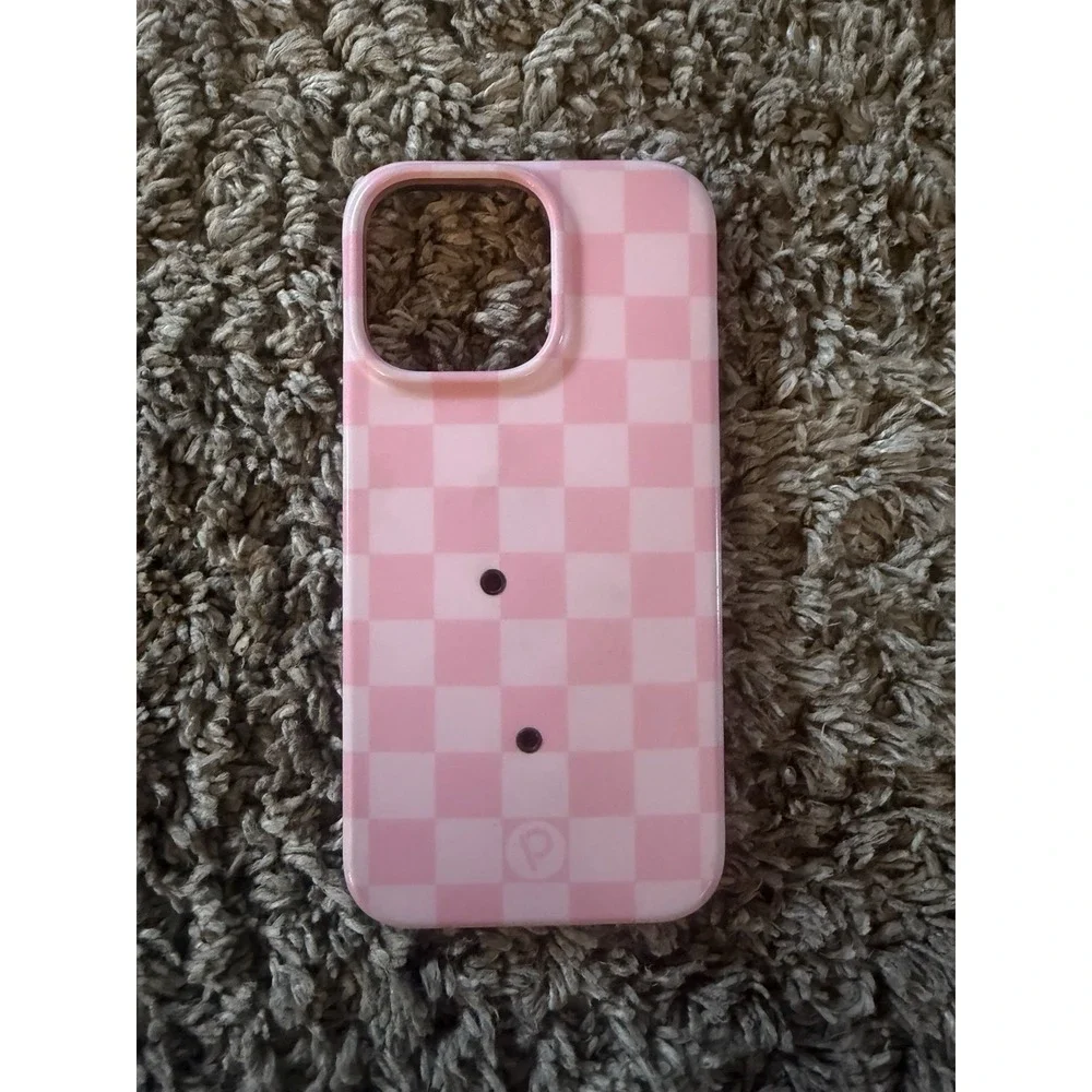 Loopy Pink Checkered‎ Righty Iphone 14 Pro Max Case  Needs Loop