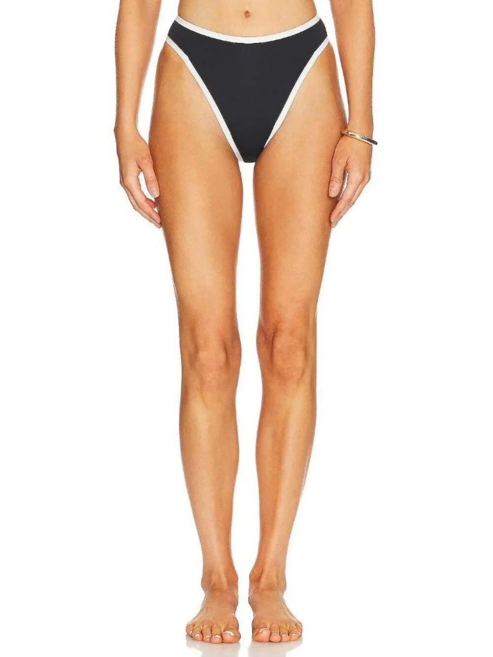 L*Space Ventura Fused Bitsy Bikini Bottom in Black Large New Womens Swimsuit
